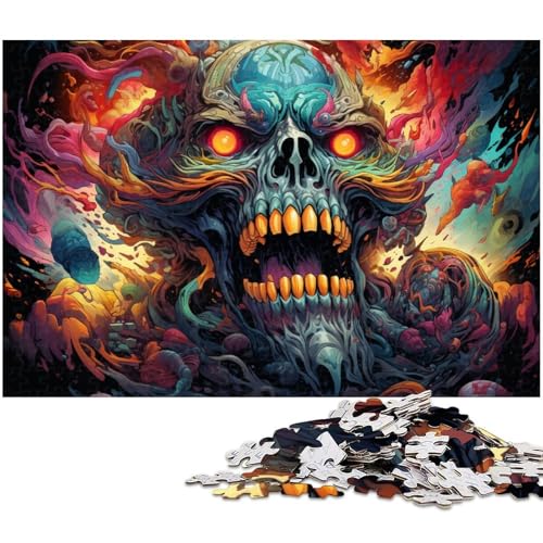 1000 teiliges Puzzle für Erwachsene farbenfrohe psychedelische Dämonen Puzzles Geburtstagsgeschenke für Teenager ab 14 Jahren 1000 Teile (75 x 50 cm) von zouxangzz