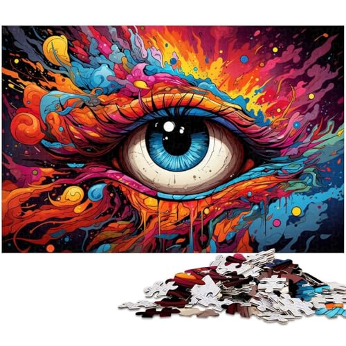 1000 teiliges Puzzle für Erwachsene farbenfrohe psychedelische Kunst EIN Kunstwerk für Teenager ab 14 Jahren 1000 Teile (75 x 50 cm) von zouxangzz
