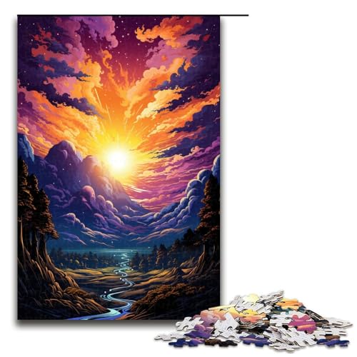 1000 teiliges Puzzle für Erwachsene farbenfrohe psychedelische Schönheitslandschaft Holzpuzzle Lernspiel für Erwachsene Herausforderungsspielzeug 75 x 50 cm 1000 teiliges Puzzle für Erwachsene farbenfrohe psychedelische Schönheitslandschaft Holzpuzzle Lernspiel für Erwachsene Herausforderungsspielzeug 75 x 50 cm von zouxangzz