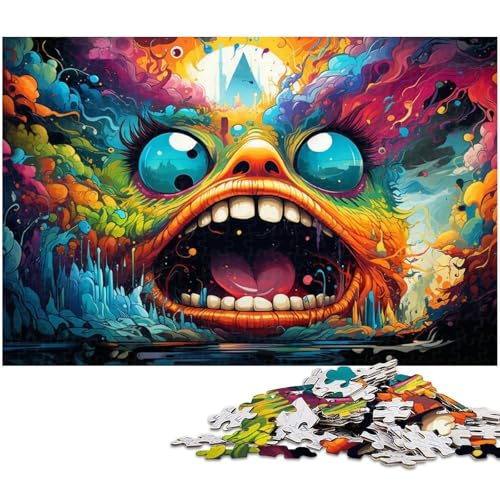 1000 teiliges Puzzle für Erwachsene farbenfrohe süße Monster Puzzles Geburtstagsgeschenke für Teenager ab 14 Jahren 1000 Teile (38 x 26 cm) von zouxangzz