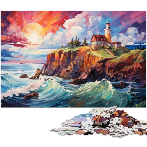 1000 teiliges Puzzle für Erwachsene farbenfrohe wunderschöne Landschaft Puzzle Kunstwerk für Teenager ab 14 Jahren 1000 Teile (75 x 50 cm) von zouxangzz