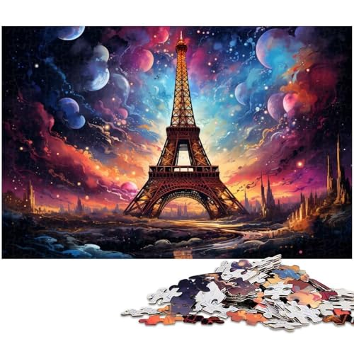1000 teiliges Puzzle für Erwachsene farbenfroher Eiffelturm Puzzle für Lernspiele Herausforderung Spielzeug Kunstwerk Geschenk 1000 Teile (75 x 50 cm) von zouxangzz