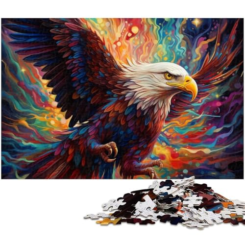 1000 teiliges Puzzle für Erwachsene farbenfrohes Adler Puzzle Lernspiel Herausforderung Spielzeug Kunstwerk Geschenk (Größe 75 x 50 cm) von zouxangzz