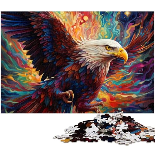 1000 teiliges Puzzle für Erwachsene farbenfrohes Adlerspielzeug Denkspiel anspruchsvolles Puzzlespiel und Familienspiel (Größe 38 x 26 cm) von zouxangzz
