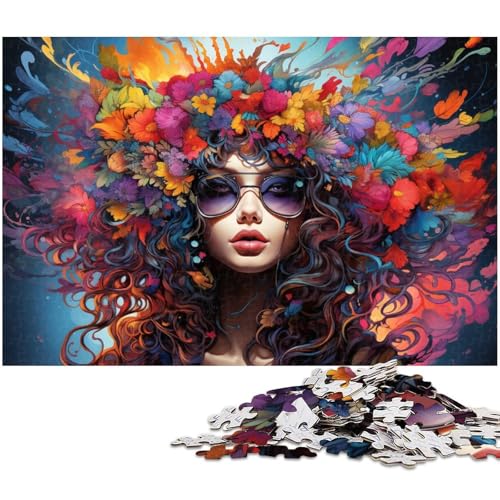 1000 teiliges Puzzle für Erwachsene farbenfrohes Blumengöttinnen Puzzle Kunstwerk für Teenager ab 14 Jahren 1000 Teile (75 x 50 cm) von zouxangzz