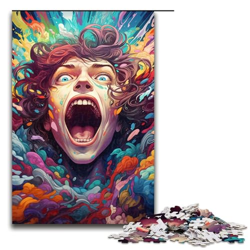 1000 teiliges Puzzle für Erwachsene farbenfrohes Fantasie Puzzle für kleine Jungen anspruchsvolles Spiel EIN Kunstwerk geeignet für Teenager ab 12 Jahren 75 x 50 cm von zouxangzz
