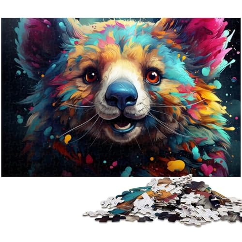 1000 teiliges Puzzle für Erwachsene farbenfrohes Fantasy Koala Kunstpuzzle für Erwachsene und Kinder Holzpuzzle tolles Geschenk 1000 Teile (75 x 50 cm) von zouxangzz