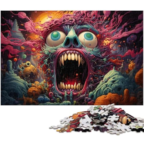 1000 teiliges Puzzle für Erwachsene farbenfrohes Fantasy Monster Puzzle als Geschenk Familienspiel Stressabbau schwieriges Herausforderungspuzzle 1000 Teile (75 x 50 cm) von zouxangzz