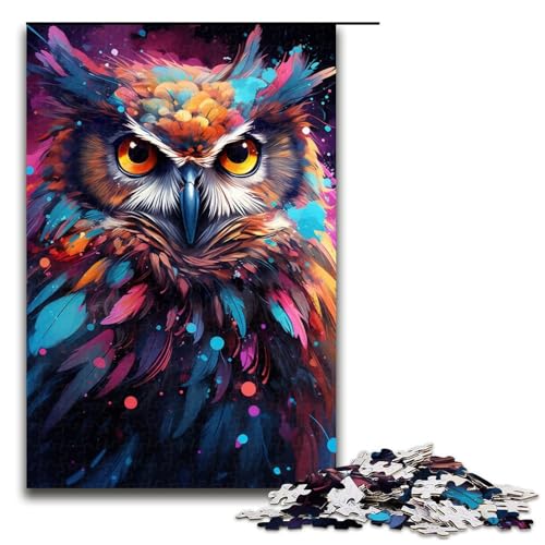 1000 teiliges Puzzle für Erwachsene farbenfrohes Gemälde Eulen Puzzle für Kinder Holzpuzzle Lernspiel für Erwachsene 75 x 50 cm 1000 teiliges Puzzle für Erwachsene farbenfrohes Gemälde Eulen Puzzle für Kinder Holzpuzzle Lernspiel für Erwachsene 75 x 50 cm von zouxangzz