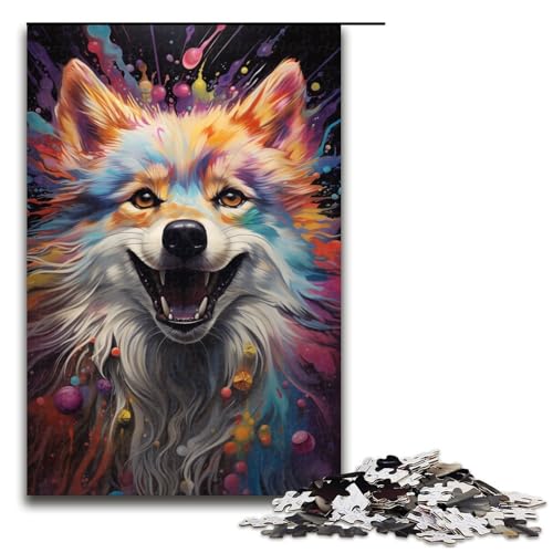1000 teiliges Puzzle für Erwachsene farbenfrohes Gemälde schönes Fuchs Puzzle praktisches Spiel 75 x 50 cm von zouxangzz