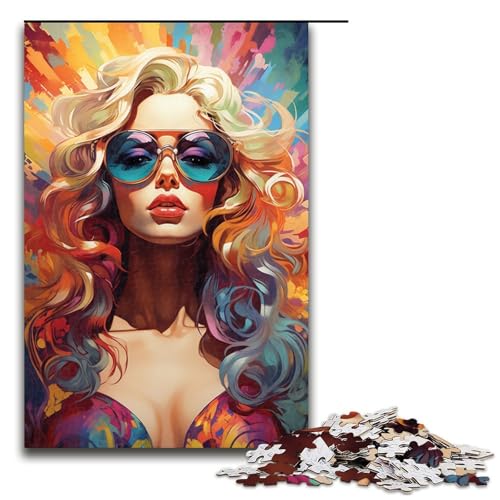1000 teiliges Puzzle für Erwachsene farbenfrohes Mode Frauen Puzzle praktisches Spiel 75 x 50 cm von zouxangzz