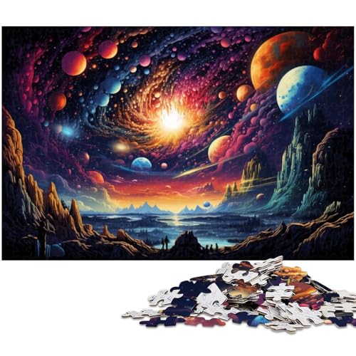 1000 teiliges Puzzle für Erwachsene farbenfrohes Planetenspielzeug intellektuelles Spiel anspruchsvolles Puzzlespiel und Familienspiel 1000 Teile (75 x 50 cm) von zouxangzz