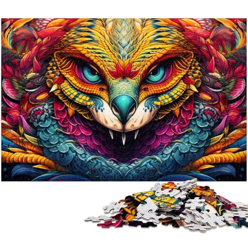 1000 teiliges Puzzle für Erwachsene farbenfrohes Schlangen Puzzle Kunstwerk für Teenager ab 14 Jahren (Größe 75 x 50 cm) von zouxangzz