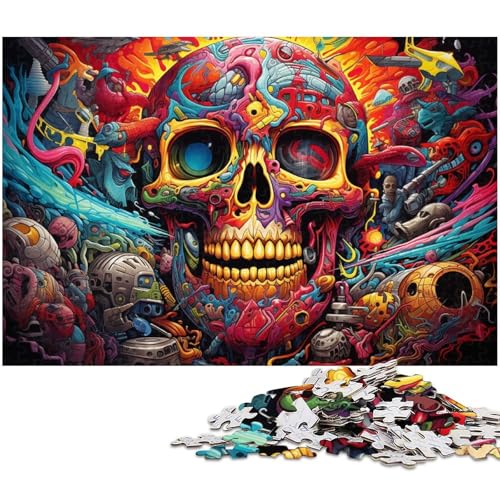 1000 teiliges Puzzle für Erwachsene farbenfrohes psychedelisches Dämonenspielzeug intellektuelles Spiel anspruchsvolles Puzzlespiel und Familienspiel 1000 Teile (75 x 50 cm) von zouxangzz