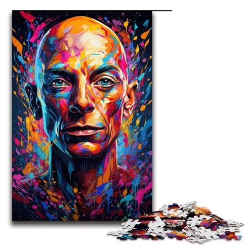 1000 teiliges Puzzle für Erwachsene farbenfrohes psychedelisches Glatzen Puzzle praktisches Spiel 75 x 50 cm von zouxangzz