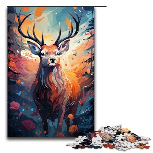 1000 teiliges Puzzle für Erwachsene farbenfrohes psychedelisches Hirsch Tierpuzzle Geburtstagsgeschenk Geschenke für Teenager ab 14 Jahren 75 x 50 cm 1000 teiliges Puzzle für Erwachsene farbenfrohes psychedelisches Hirsch Tierpuzzle Geburtstagsgeschenk Geschenke für Teenager ab 14 Jahren 75 x 50 cm von zouxangzz