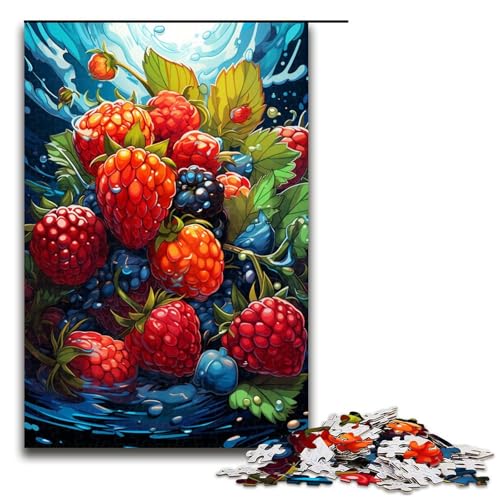 1000 teiliges Puzzle für Erwachsene farbenfrohes psychedelisches Moltebeeren Puzzle praktisches Spiel 75 x 50 cm von zouxangzz