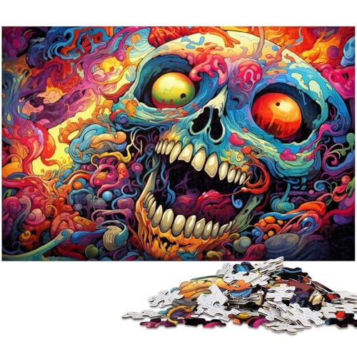 1000 teiliges Puzzle für Erwachsene farbenfrohes psychedelisches Monster EIN Kunstwerk für Teenager ab 14 Jahren 1000 Teile (38 x 26 cm) von zouxangzz