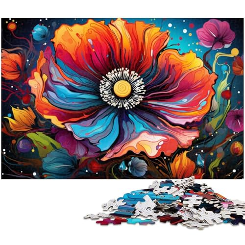 1000 teiliges Puzzle für Erwachsene farbenfrohes psychedelisches Puzzle von Alvarado Poppy Puzzles für Erwachsene und Kinder Holzpuzzle tolles Geschenk 1000 Teile (75 x 50 cm) von zouxangzz