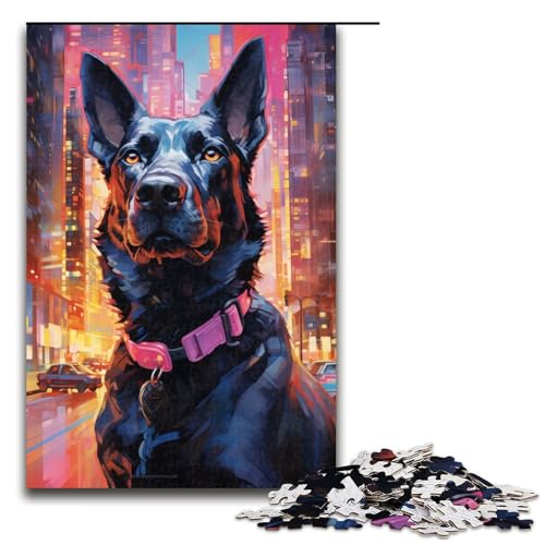 1000 teiliges Puzzle für Erwachsene farbenfrohes psychedelisches schwarzes Hundekunst Puzzle für Erwachsene Holzpuzzle anspruchsvolles Spiel 75 x 50 cm 1000 teiliges Puzzle für Erwachsene farbenfrohes psychedelisches schwarzes Hundekunst Puzzle für Erwachsene Holzpuzzle anspruchsvolles Spiel 75 x 50 cm von zouxangzz