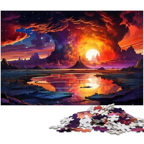 1000 teiliges Puzzle für Erwachsene farbenfrohes wunderschönes Landschaftskunst Puzzle für Lernspiele Herausforderung Spielzeug Kunstwerk Geschenk 1000 Teile (38 x 26 cm) von zouxangzz