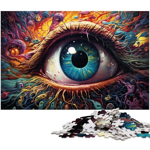 1000 teiliges Puzzle für Erwachsene farbige Augen malen EIN Kunstwerk für Teenager ab 14 Jahren 1000 Teile (75 x 50 cm) von zouxangzz