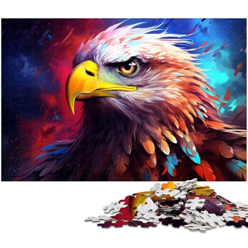 1000 teiliges Puzzle für Erwachsene farbiges Adler Puzzle Holzpuzzle Lernspielzeug 1000 Teile (75 x 50 cm) von zouxangzz