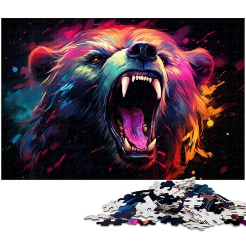 1000 teiliges Puzzle für Erwachsene farbiges Bären Puzzle für Lernspiele Herausforderung Spielzeug Kunstwerk Geschenk 1000 PCS (75 x 50 cm) von zouxangzz