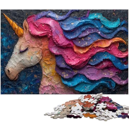 1000 teiliges Puzzle für Erwachsene farbiges Pferdespielzeug Denkspiel anspruchsvolles Puzzlespiel und Familienspiel (Größe 38 x 26 cm) von zouxangzz