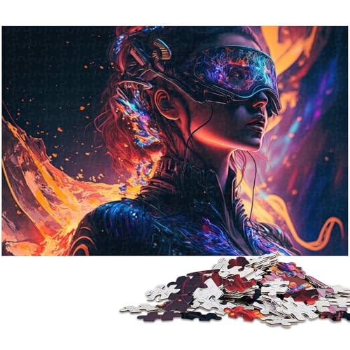 1000 teiliges Puzzle für Erwachsene futuristische Junge Frauen Puzzle für Lernspiele Herausforderungen Spielzeug Kunstwerk Geschenk (Größe 75 x 50 cm) von zouxangzz