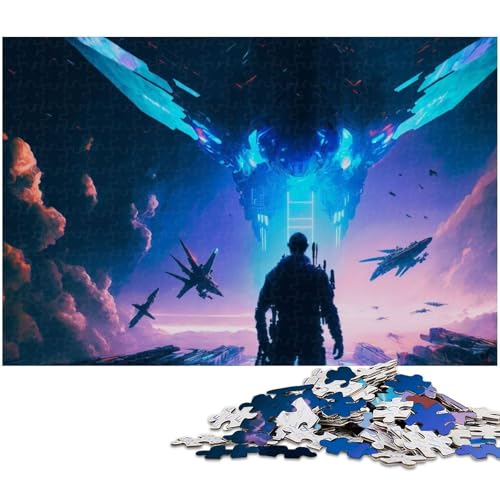 1000 teiliges Puzzle für Erwachsene futuristischer Krieg im Weltraum Puzzle für Lernspiele Herausforderungen Spielzeug Kunstwerk Geschenk (Größe 38 x 26 cm) von zouxangzz