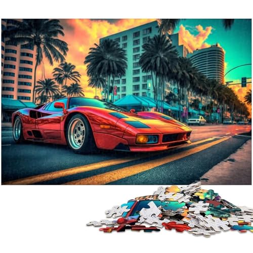 1000 teiliges Puzzle für Erwachsene klassischer Sportwagen EIN Kunstwerk für Teenager ab 14 Jahren 1000 Teile (38 x 26 cm) von zouxangzz