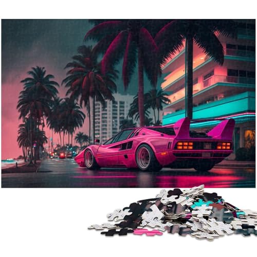 1000 teiliges Puzzle für Erwachsene klassisches Sportwagen Puzzle Lernspiel Herausforderung Spielzeug Kunstwerk Geschenk (Größe 75 x 50 cm) von zouxangzz