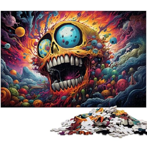 1000 teiliges Puzzle für Erwachsene psychedelisches buntes Monster Puzzle Kunstwerk für Teenager ab 14 Jahren 1000 Teile (75 x 50 cm) von zouxangzz