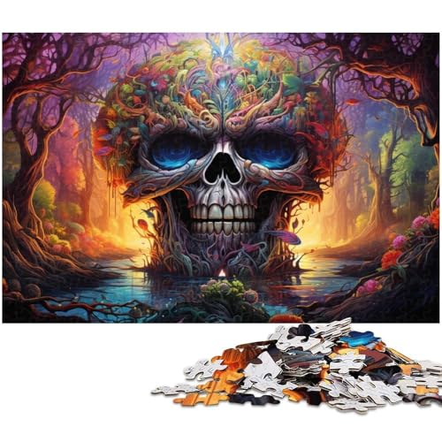 1000 teiliges Puzzle für Erwachsene psychedelisches farbiges Monster Puzzle für Kinder Papierpuzzle Lernspiel für Erwachsene 1000 Teile (38 x 26 cm) von zouxangzz