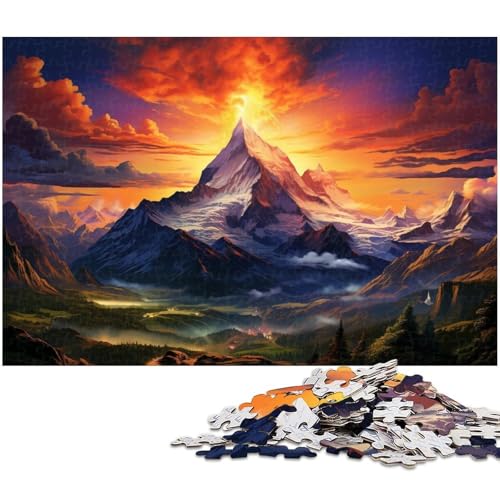 1000 teiliges Puzzle für Erwachsene schöne und wundervolle Landschaftskunst Puzzle aus Papier Lernspielzeug 1000 Teile (38 x 26 cm) von zouxangzz