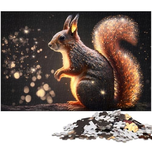 1000 teiliges Puzzle für Erwachsene süßes Eichhörnchen EIN Kunstwerk für Teenager ab 14 Jahren (Größe 75 x 50 cm) von zouxangzz