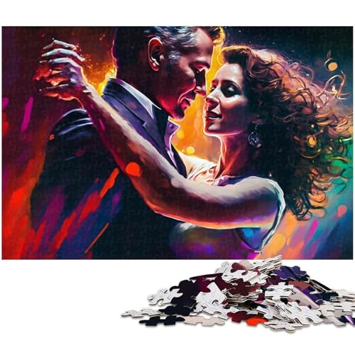 1000 teiliges Puzzle für Erwachsene tanzendes Tango Paar Puzzle für Kinder Holzpuzzle Lernspiel für Erwachsene (Größe 75 x 50 cm) von zouxangzz