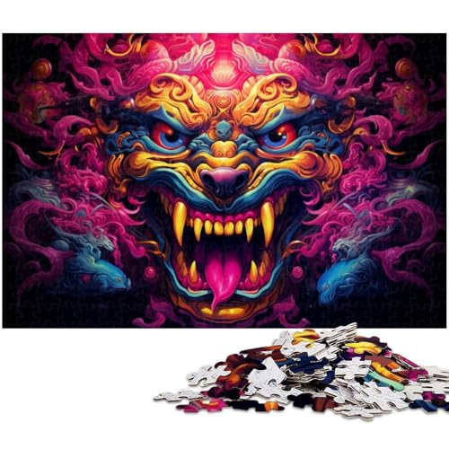 1000 teiliges Puzzle für Erwachsene wütendes Tier Puzzle für Lernspiele Herausforderung Spielzeug Kunstwerk Geschenk 1000 PCS (75 x 50 cm) von zouxangzz