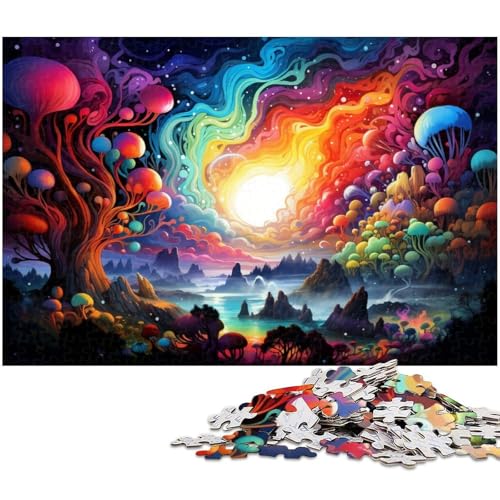 1000 teiliges Puzzle für Erwachsene wunderschöne Naturlandschaft Holzpuzzle Lernspielzeug 1000 Teile (75 x 50 cm) von zouxangzz