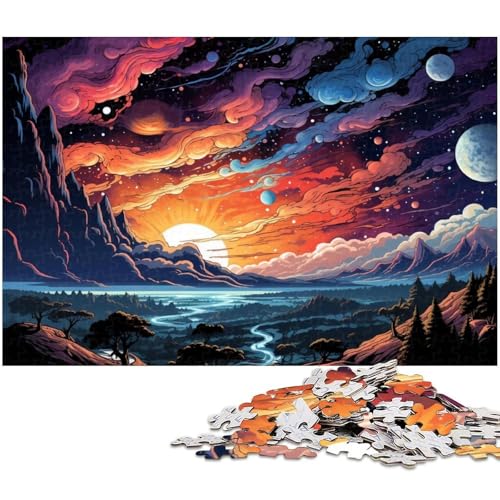 1000 teiliges Puzzle für Erwachsene wunderschöne farbenfrohe Planetenlandschaftspuzzles Geburtstagsgeschenke für Teenager ab 14 Jahren 1000 Teile (38 x 26 cm) von zouxangzz