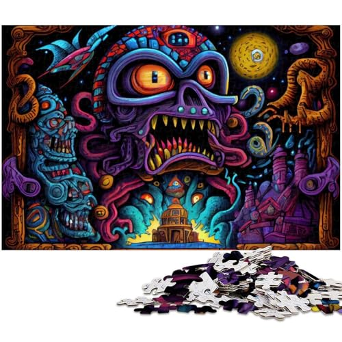 1000 teiliges Puzzle mehrdimensionales Wesenspuzzle für Kinder Holzpuzzle Lernspiele für Erwachsene (Größe 75 x 50 cm) von zouxangzz
