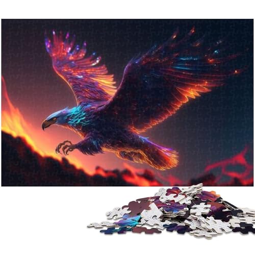 1000 teiliges Puzzle mit Fantasy Adler Holzpuzzle Lernspiele Heimdekoration (Größe 75 x 50 cm) von zouxangzz