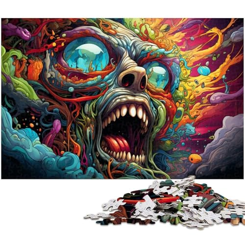 1000 teiliges Puzzle mit Fantasy Monstern Holzpuzzle Lernspiele Heimdekoration 1000 Teile (75 x 50 cm) von zouxangzz