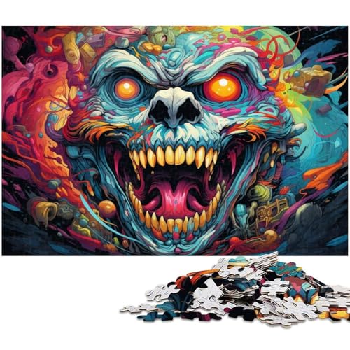 1000 teiliges Puzzle mit Fantasy Monstern Papierpuzzle Lernspiele Heimdekoration 1000 Teile (38 x 26 cm) von zouxangzz