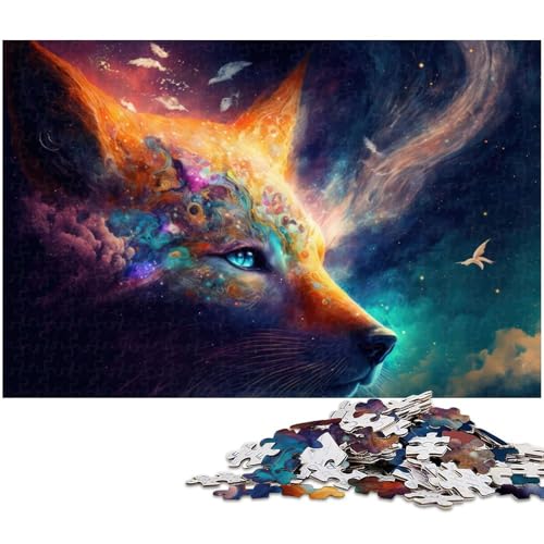 1000 teiliges Puzzle mit Geistertieren Puzzle für Erwachsene Holzpuzzle Familiendekoration (Größe 75 x 50 cm) von zouxangzz