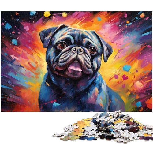 1000 teiliges Puzzle mit Hundemotiv Papierpuzzle Lernspiele Heimdekoration 1000 Teile (38 x 26 cm) von zouxangzz
