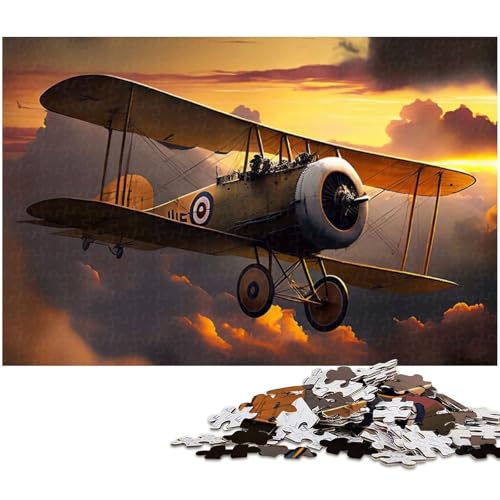 1000 teiliges Puzzle mit Kampfflugzeugen Holzpuzzle Lernspiele Heimdekoration 1000 Teile (75 x 50 cm) von zouxangzz