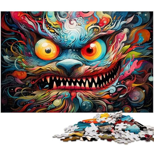 1000 teiliges Puzzle mit Löwenmotiv Holzpuzzle Lernspiele Heimdekoration (Größe 75 x 50 cm) von zouxangzz