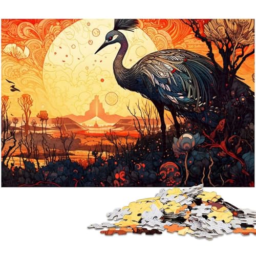 1000 teiliges Puzzle mit Pfauenmotiv für Erwachsene Holzpuzzle tolle Geschenke zu Weihnachten 1000 Teile (75 x 50 cm) von zouxangzz
